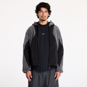 Kabát Reebok Running Hooded Jacket Black/ Misty Grey M-alacsony-ár