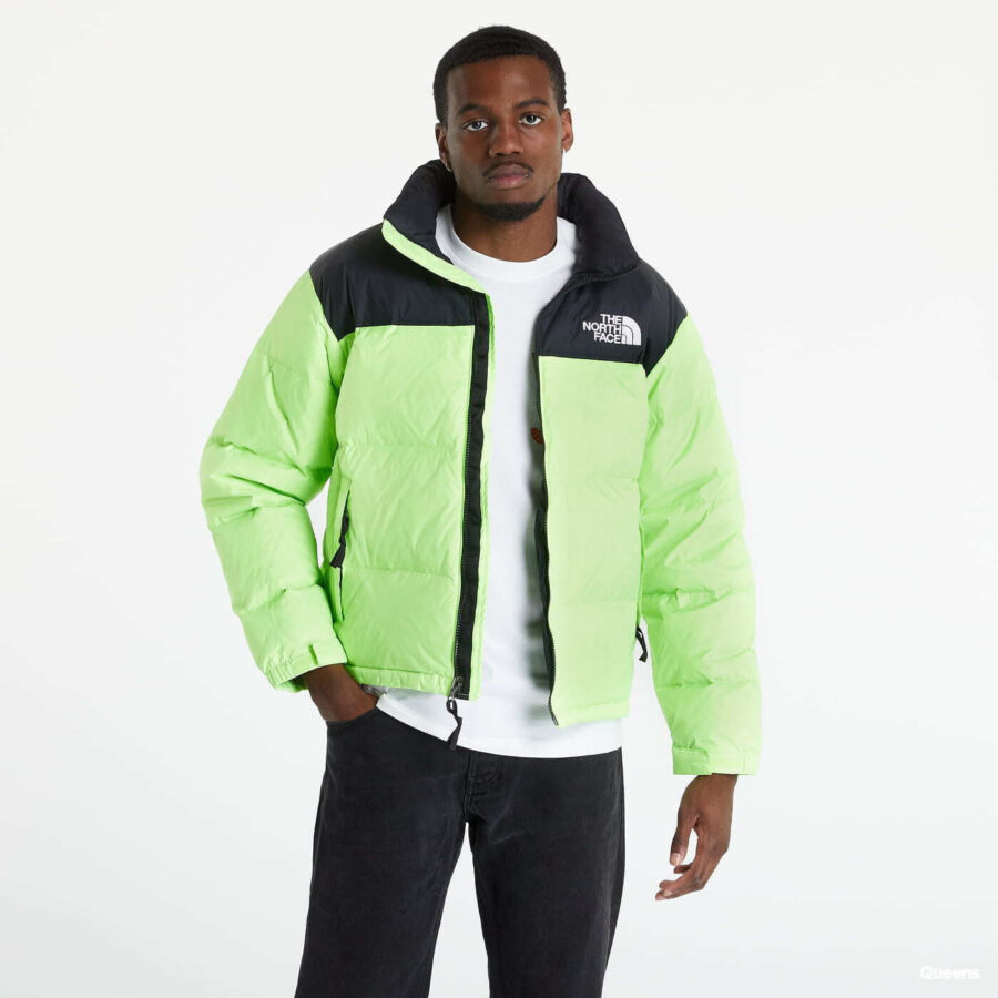 Kabát The North Face M 1996 Retro Nuptse Jacket Safety Green/Tnf Black L-alacsony-ár