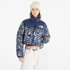 Kabát The North Face Nuptse Short Jacket Dusty Periwinkle Water Distortion Small Print/ Summit Navy XS-alacsony-ár