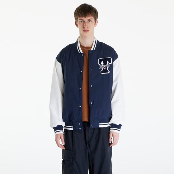Kabát Tommy Jeans Colorblock Varsity Jacket Blue S-alacsony-ár