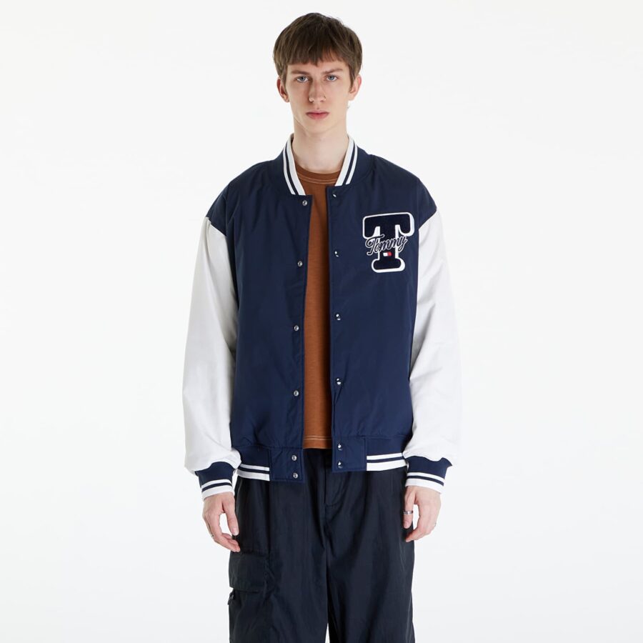 Kabát Tommy Jeans Colorblock Varsity Jacket Blue S-alacsony-ár