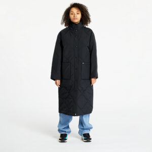 Kabát Tommy Jeans Diamond Quilt Coat Black S-alacsony-ár