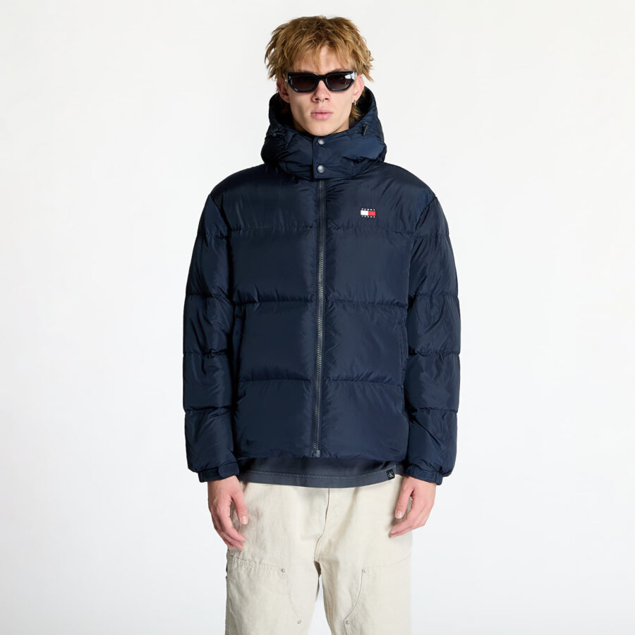 Kabát Tommy Jeans Flag Back Alaska Puffer Jacket Blue M-alacsony-ár
