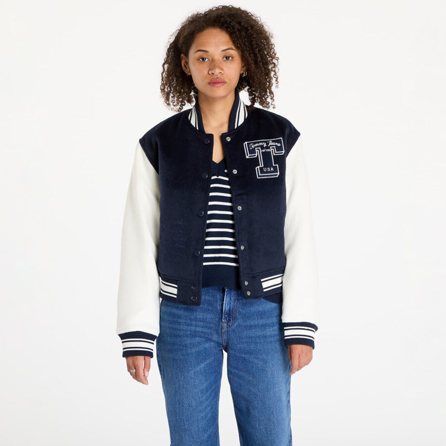 Kabát Tommy Jeans Letterman Jacket Blue XS-alacsony-ár