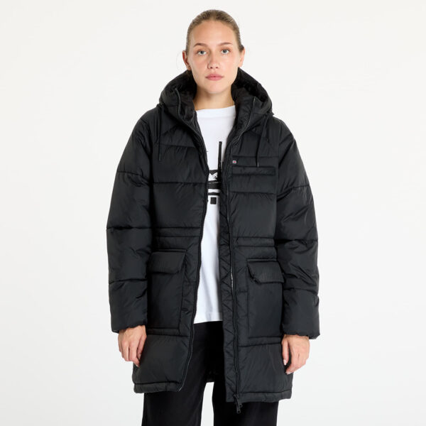 Kabát Tommy Jeans Midi Vail Puffer Jacket Black XS-alacsony-ár