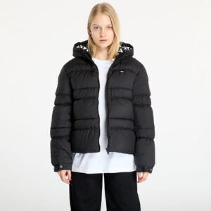 Kabát Tommy Jeans Quilt Rouch Tape Jacket Black XS-alacsony-ár