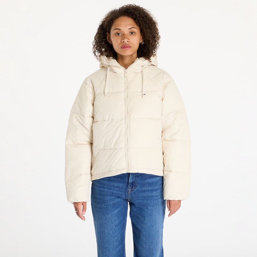 Kabát Tommy Jeans Vail Puffer Jacket Beige S-alacsony-ár