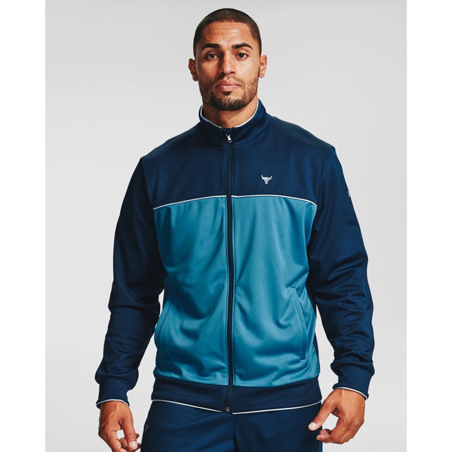 Kabát Under Armour Project Rock Knit Track Jacket Navy S-alacsony-ár