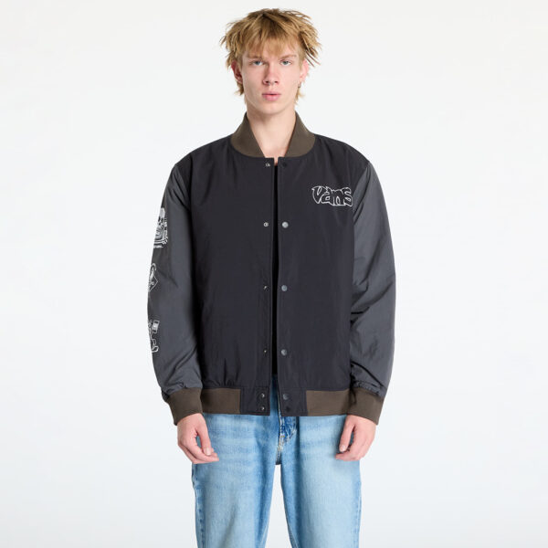 Kabát Vans Crazy Eddy Baseball Jacket Black/ Asphalt M-alacsony-ár