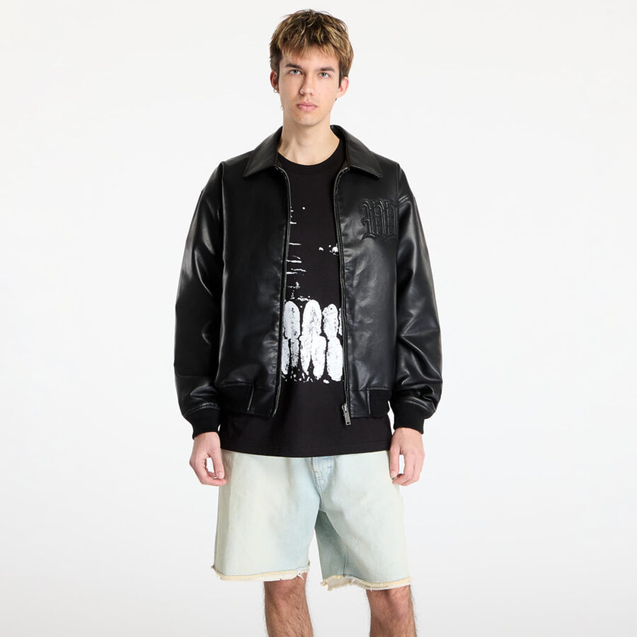 Kabát Wasted Paris Kingdom Curve Varsity Jacket Black M-alacsony-ár