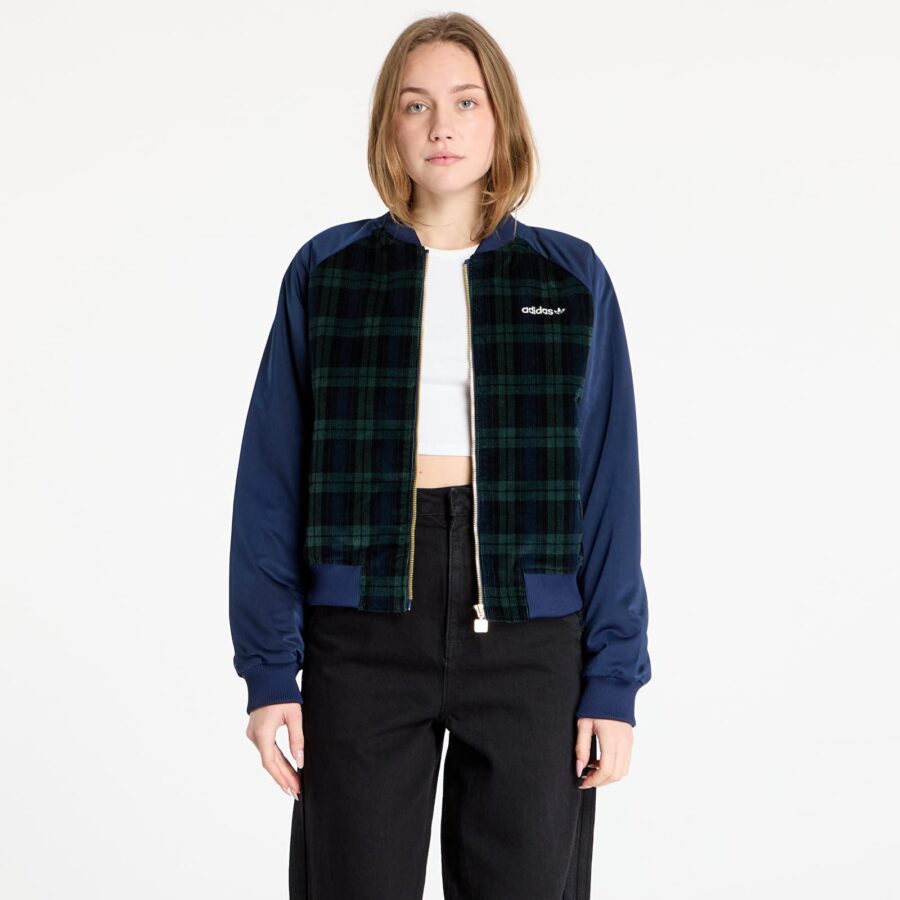 Kabát adidas Tartan Jacket Night Indigo/ Black/ Green XS-alacsony-ár