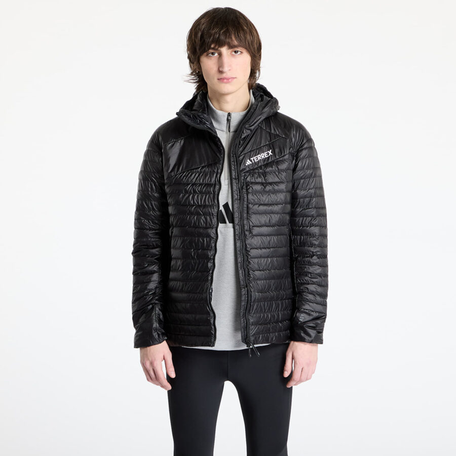 Kabát adidas Terrex Techrock Down Hooded Jacket Black L-alacsony-ár