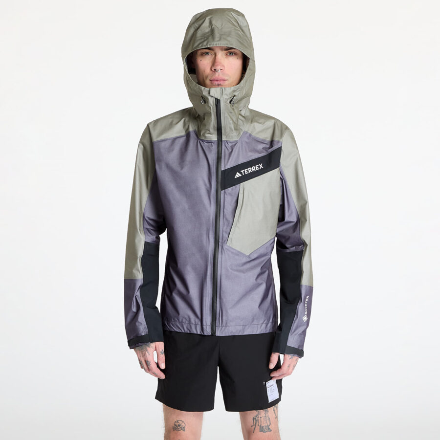 Kabát adidas Terrex Techrock Light Gore-Tex Active jacket Aurora Black/ Olive Strata M-alacsony-ár