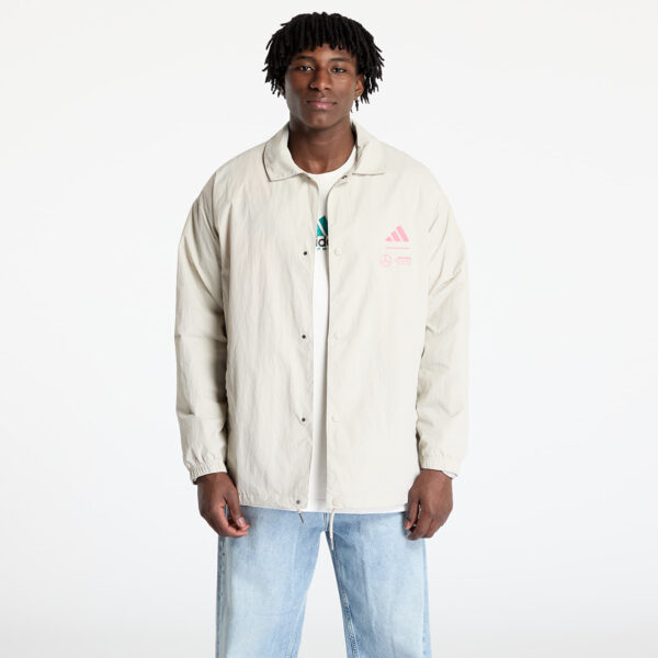 Kabát adidas x Mercedes AMG Petronas Formula One Team Summer Pack Coach Jacket Wonder Alumina S-alacsony-ár