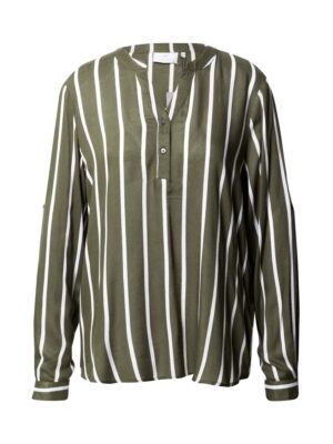 Kaffe Blúz 'KAstridy'  khaki / fehér-hu