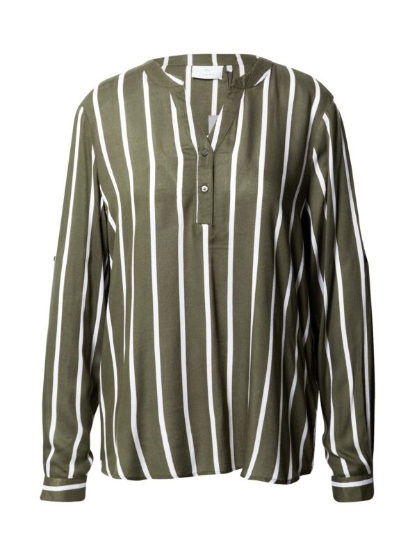 Kaffe Blúz 'KAstridy'  khaki / fehér-hu