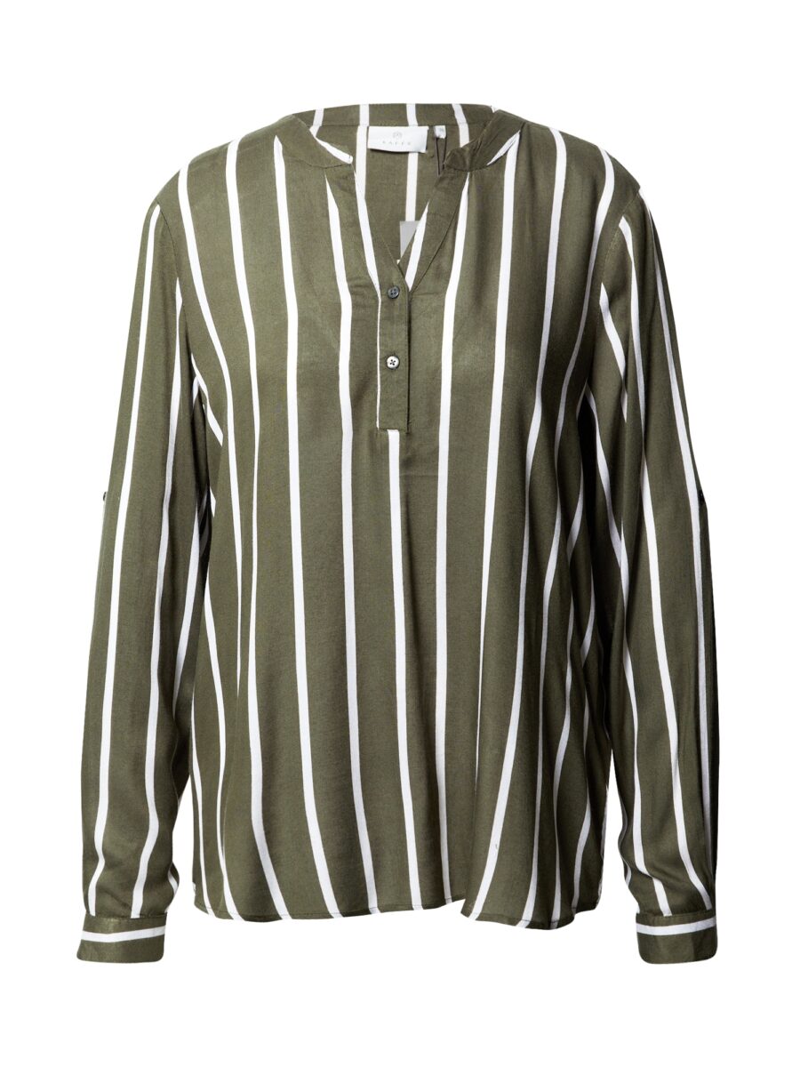 Kaffe Blúz 'KAstridy'  khaki / fehér-hu