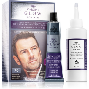 Kallos Glow For Men tartós hajfesték uraknak árnyalat 70 Medium Blond 100 ml-Eredeti