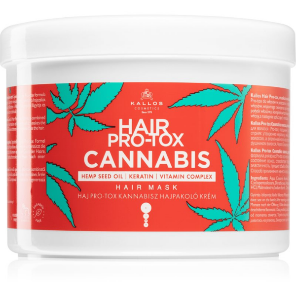 Kallos Hair Pro-Tox Cannabis regeneráló hajmasz  kender olajjal 500 ml