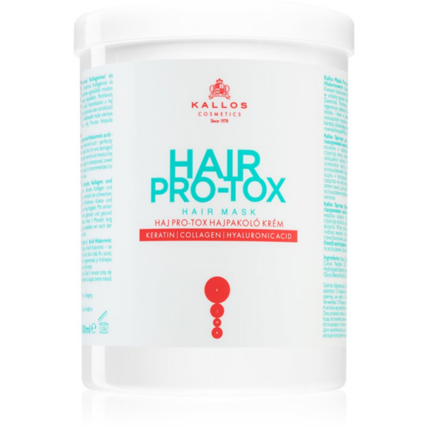 Kallos Hair Pro-Tox maszk a gyenge és sérült hajra kókuszolajjal