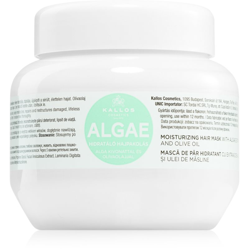 Kallos KJMN Professional Algae hidratáló maszk alga és olívaolaj kivonattal 275 ml-Eredeti