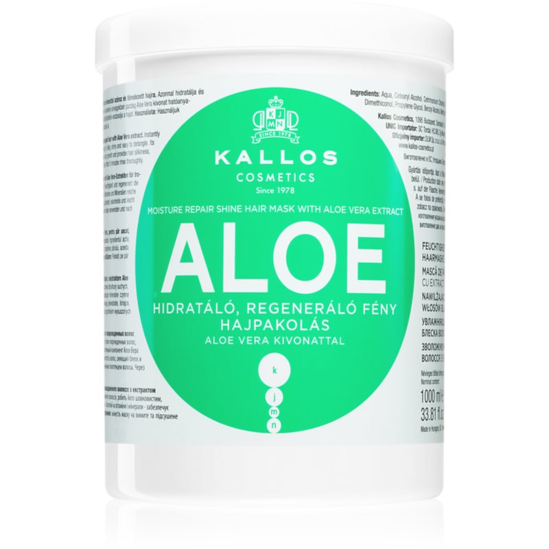 Kallos KJMN Professional Aloe hidratáló maszk aloe verával 1000 ml-Eredeti
