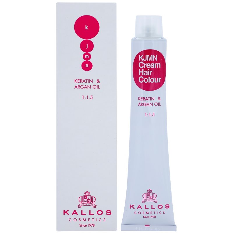 Kallos KJMN Professional Cream Hair Colour Keratin & Argan Oil hajfesték keratinnal és argán olajjal árnyalat 0.66 Red 100 ml-Eredeti