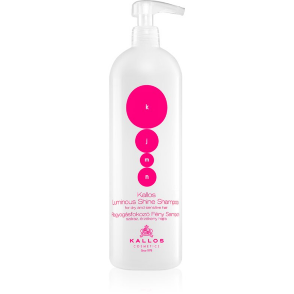 Kallos KJMN Professional Luminous Shine élénkítő sampon száraz és érzékeny hajra 1000 ml-Eredeti