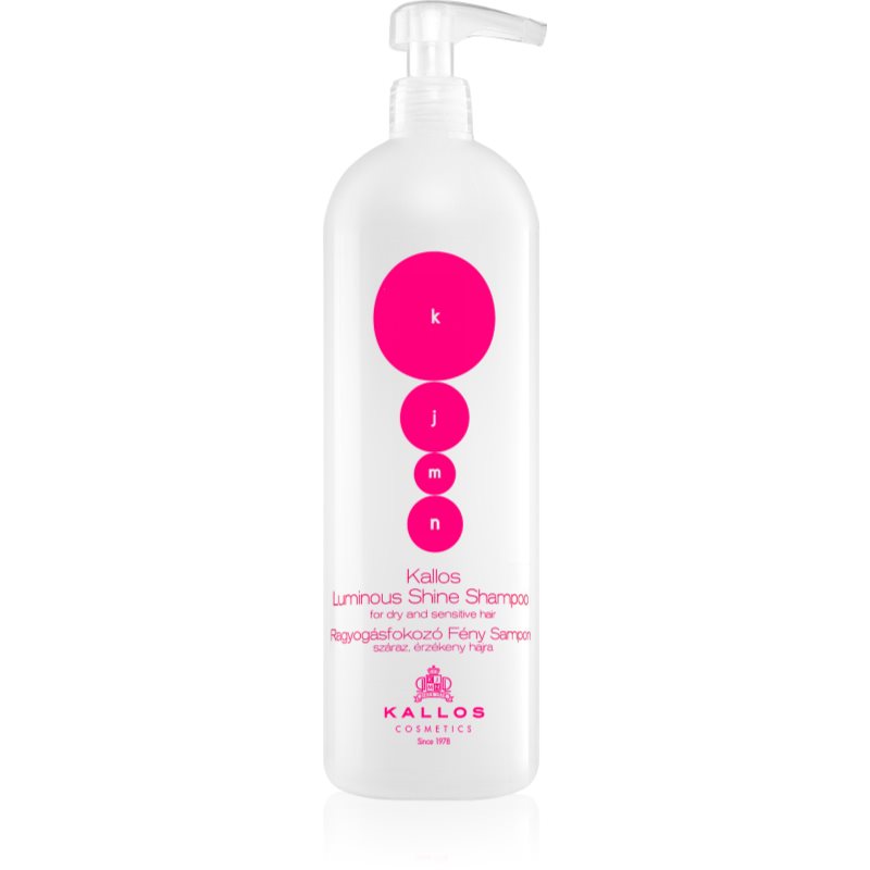Kallos KJMN Professional Luminous Shine élénkítő sampon száraz és érzékeny hajra 1000 ml-Eredeti