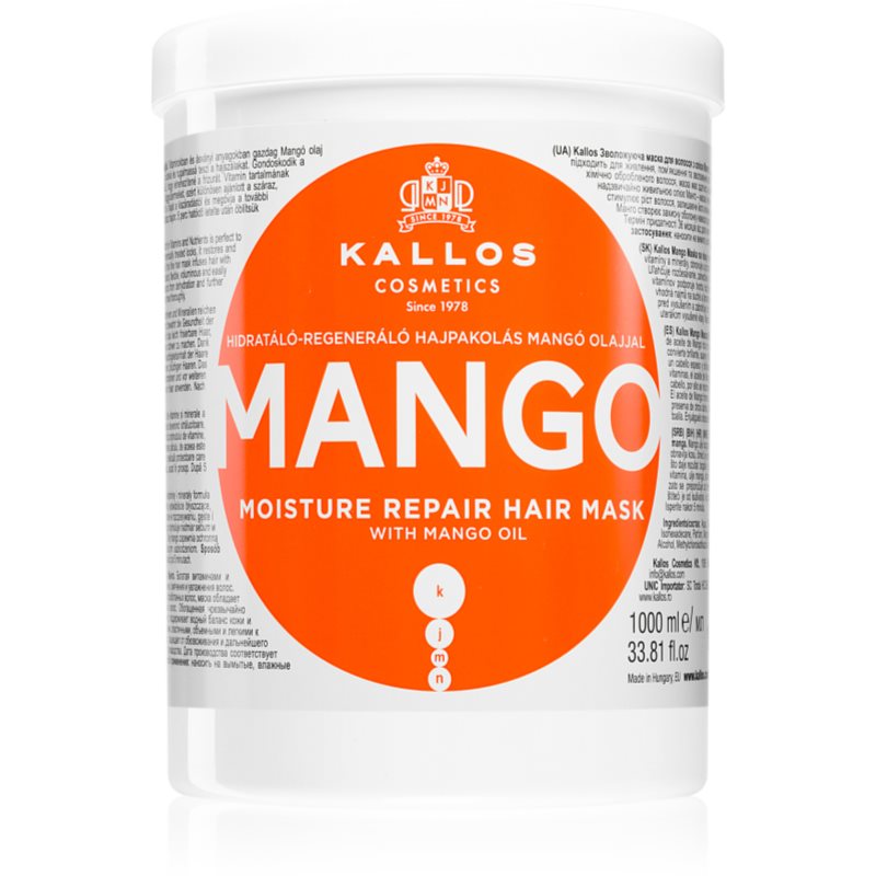Kallos KJMN Professional Mango erősítő maszk mangó olajjal 1000 ml-Eredeti