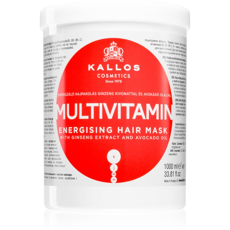Kallos KJMN Professional Multivitamin energizáló maszk a hajra 1000 ml-Eredeti