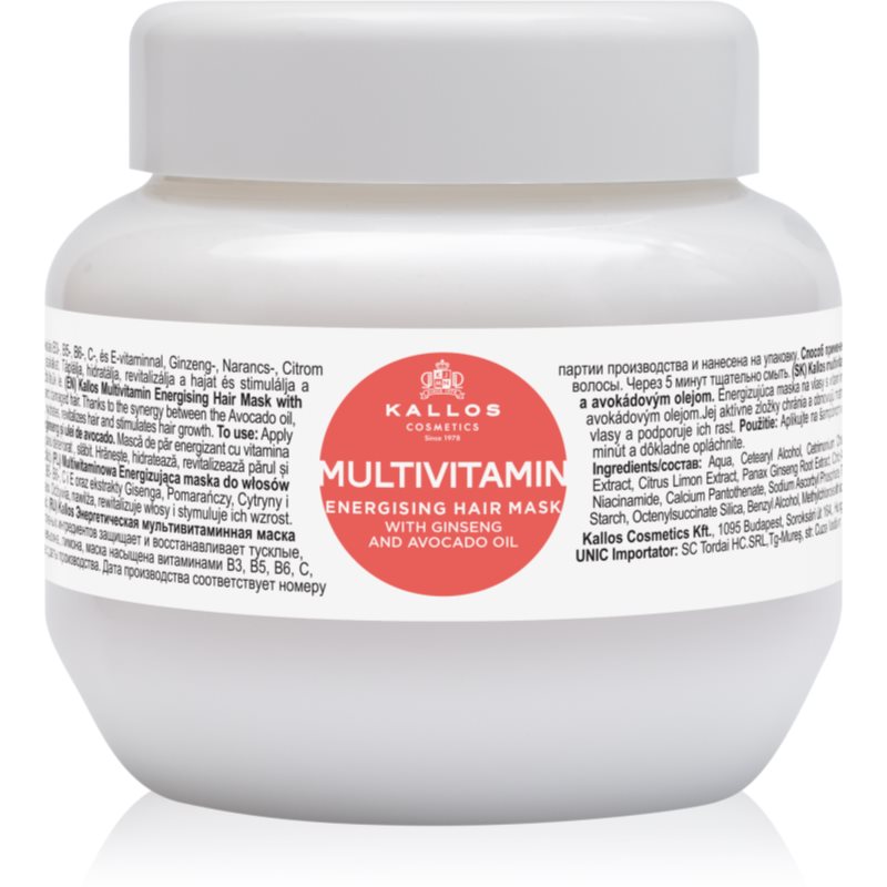Kallos KJMN Professional Multivitamin energizáló maszk a hajra 275 ml-Ár