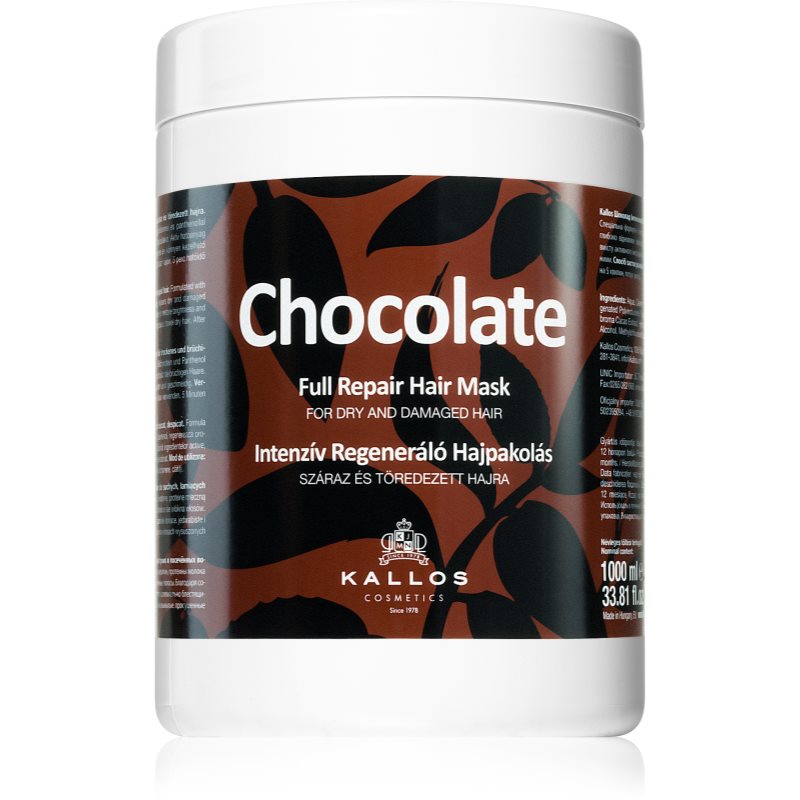 Kallos Kallos Classic Chocolate regeneráló maszk száraz és sérült hajra 1000 ml-Eredeti
