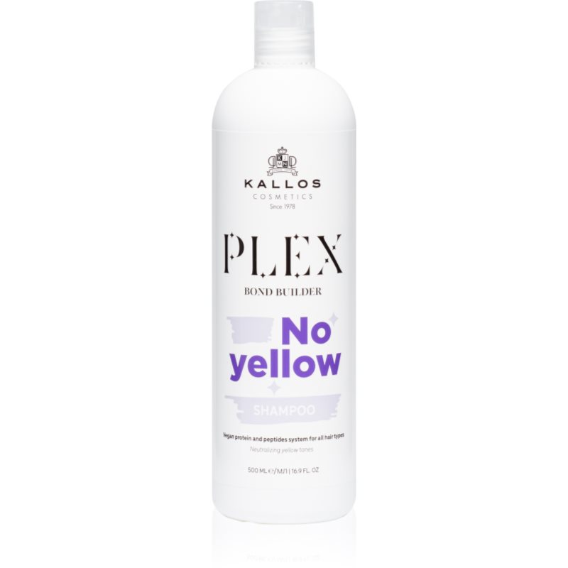 Kallos Plex No Yellow sampon a sárga tónusok neutralizálására 500 ml-ár