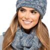 Kamea Woman's Set Hat&Chimney K.19.241.12 Navy Blue