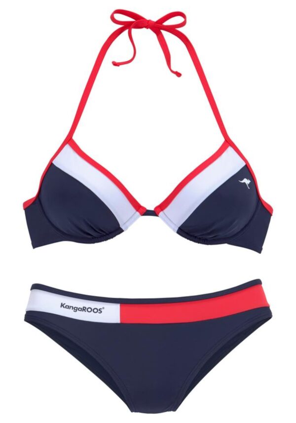 KangaROOS Bikini  tengerészkék / rózsaszín / fehér