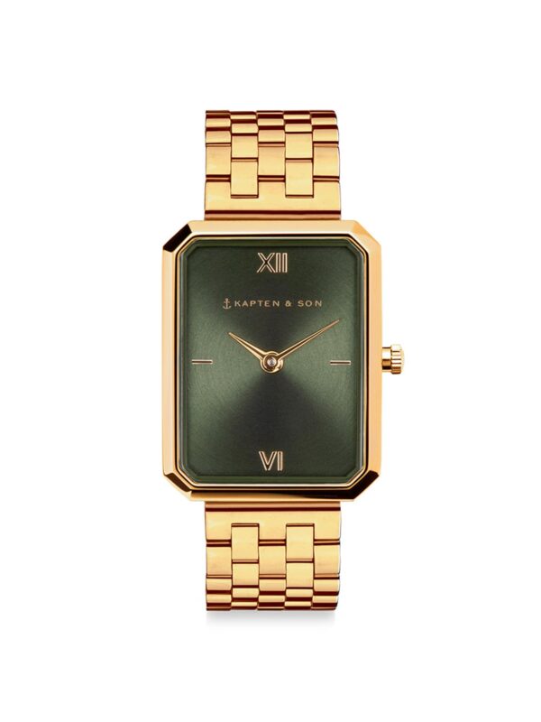 Kapten & Son Analóg órák 'Grace Gold Steel'  arany / zöld-hu