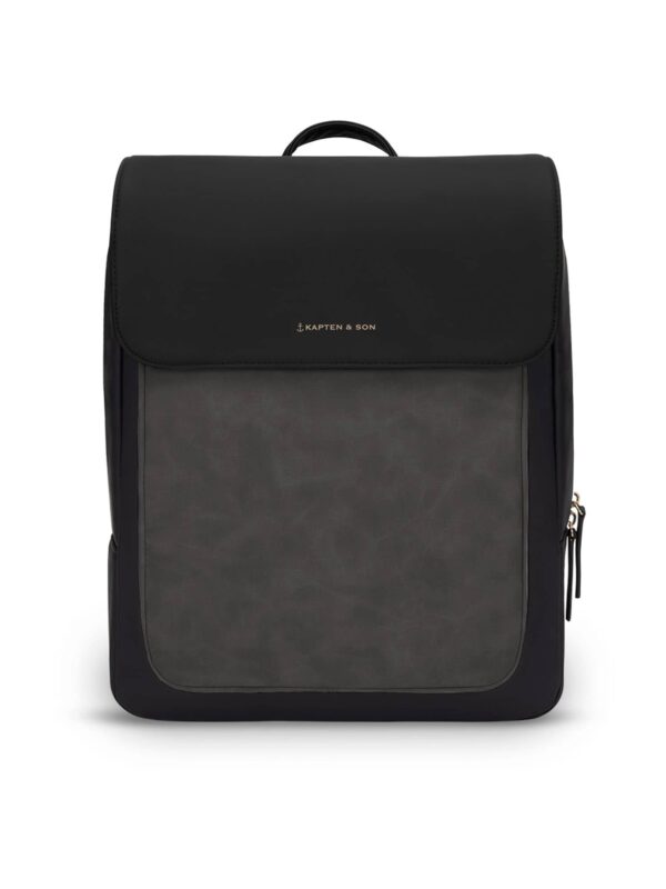 Kapten & Son Hátizsák 'Tromso All Black'  grafit / fekete-hu