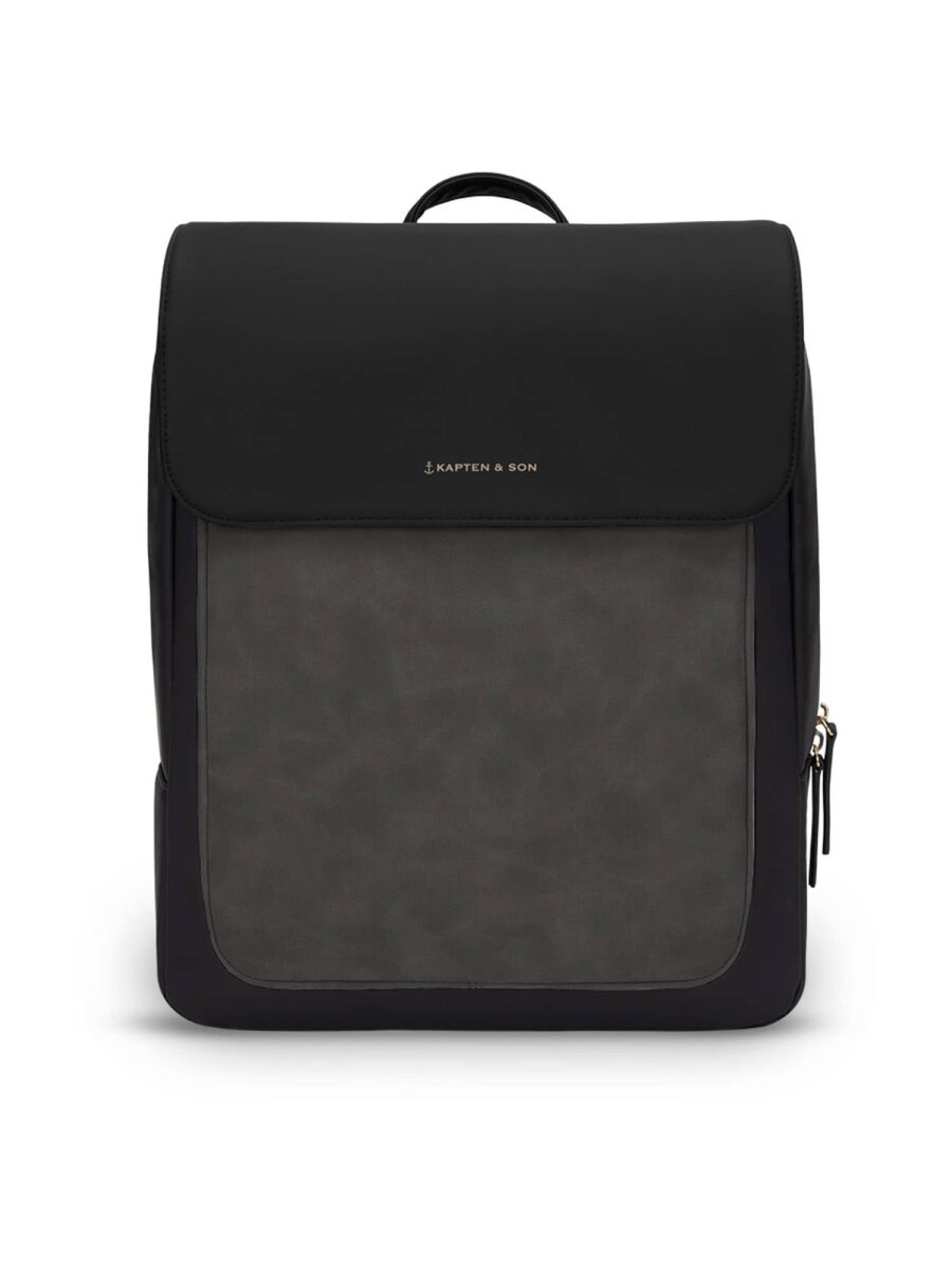 Kapten & Son Hátizsák 'Tromso All Black'  grafit / fekete-hu