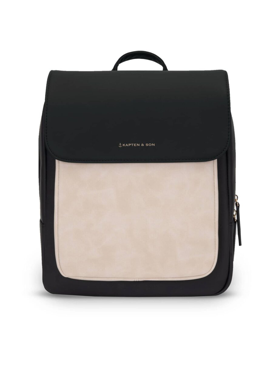 Kapten & Son Hátizsák 'Tromso Small Cream Black'  krém / fekete-hu