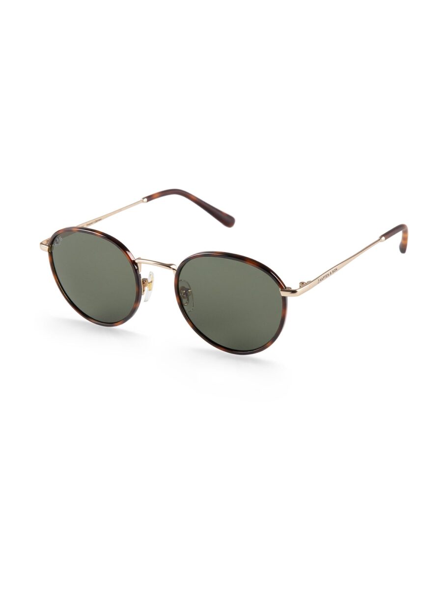 Kapten & Son Napszemüveg 'London Gold Tortoise Green'  barna / arany / zöld-hu