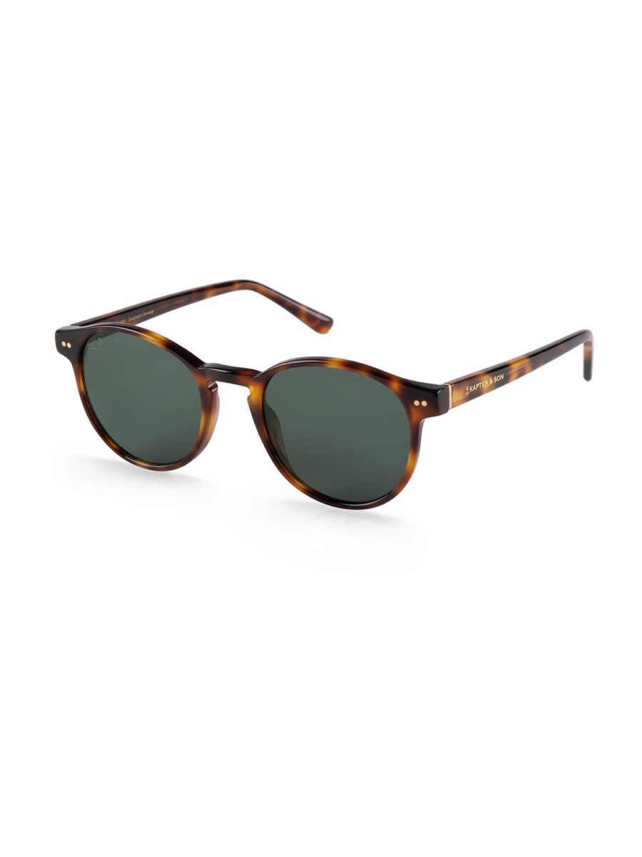 Kapten & Son Napszemüveg 'Marais Tortoise Green'  sötét barna / arany / zöld-hu