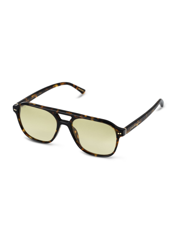 Kapten & Son Napszemüveg 'Zurich Oversize Dark Tortoise Green'  gesztenyebarna / alma / fekete-Ár