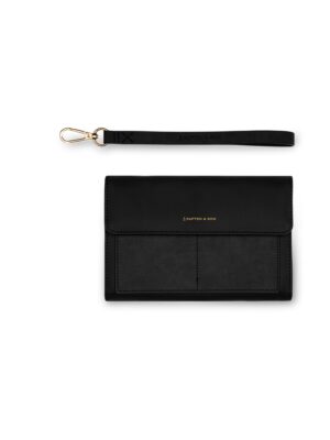 Kapten & Son Party táska 'Clutch Wallet Versailles All Black'  fekete-hu