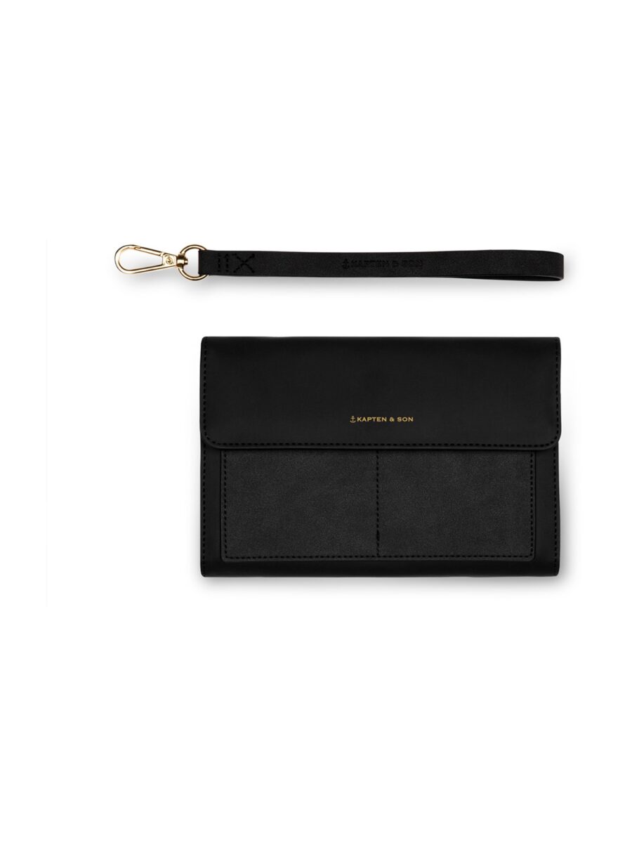 Kapten & Son Party táska 'Clutch Wallet Versailles All Black'  fekete-hu