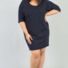 Karko Woman's Dress U932 Navy Blue