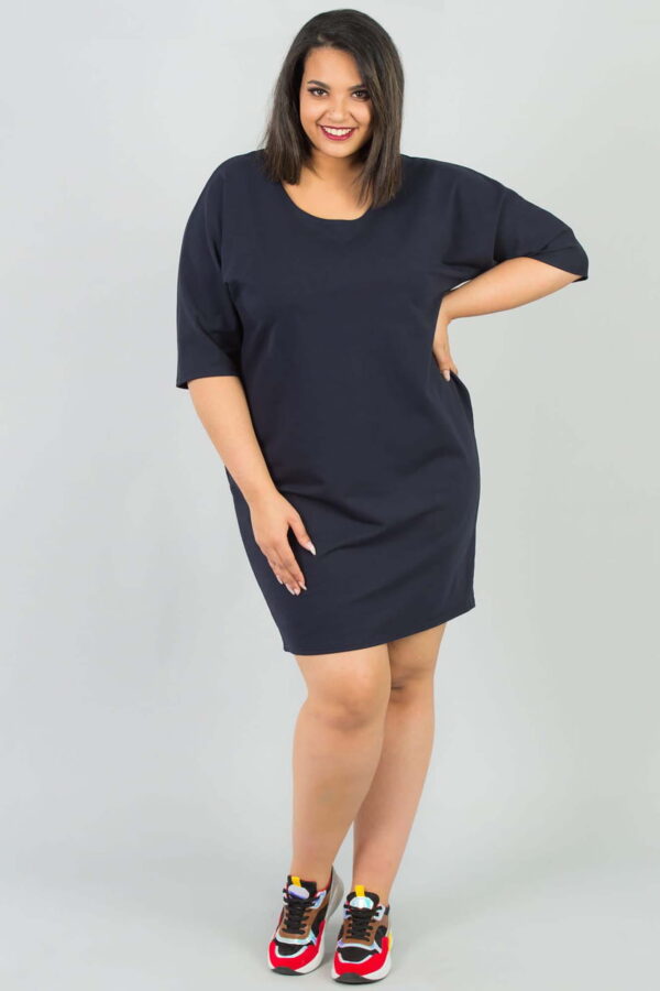 Karko Woman's Dress U932 Navy Blue