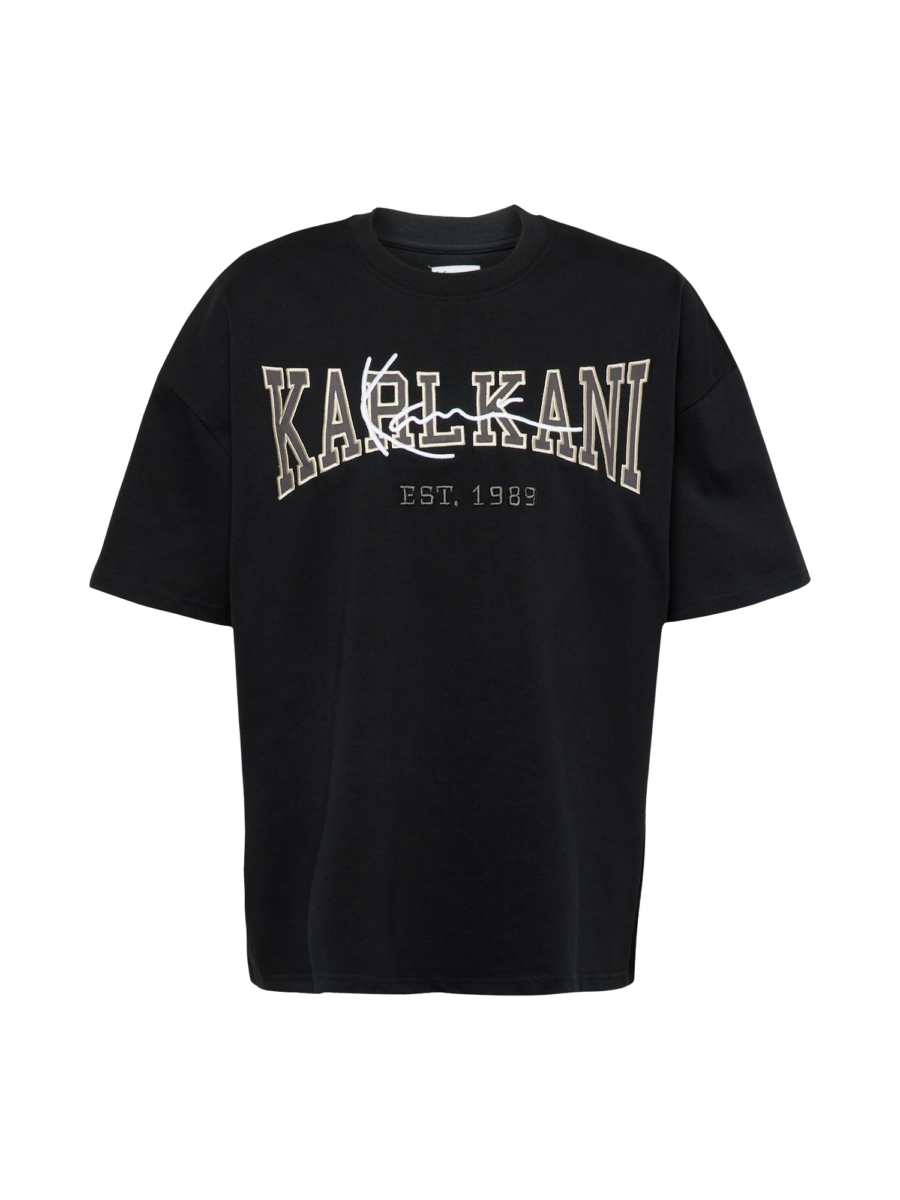 Karl Kani Póló 'College Signature Heavy'  szürke / fekete / fehér-Ár