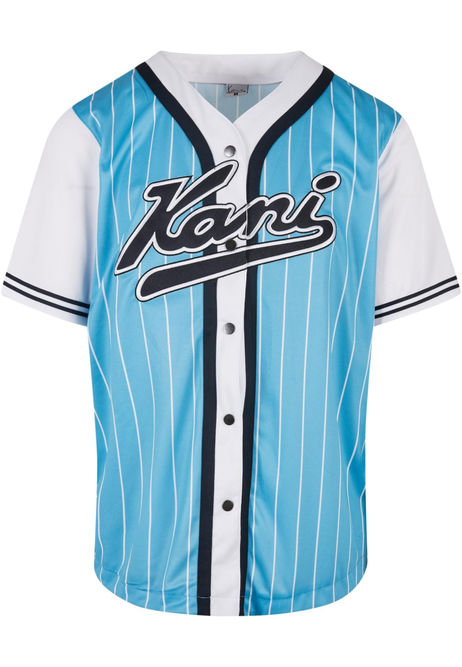 Karl Kani Póló 'Varsity'  világoskék / fekete / fehér-Hungary