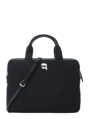 Karl Lagerfeld Laptoptáskák 'Ikonik 2.0'  testszínű / fekete / fehér-Ár